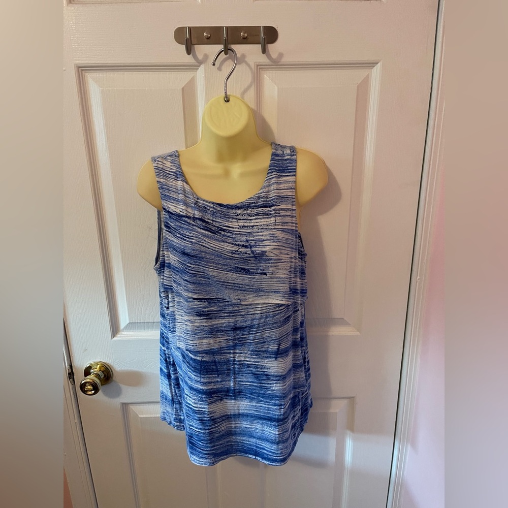 CATO Abstract Ruffle Tank